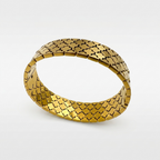 Gold Floral Textured Bracelet | Anti-tarnish