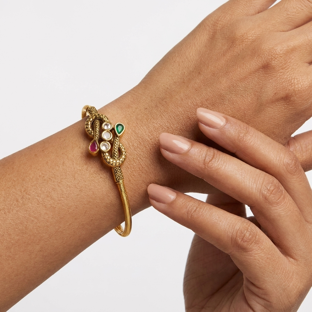 Emerald Ruby Kundan Bracelet