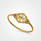 Emerald Floral Meenakari Bracelet
