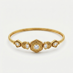 Gold Radiant Stone Bracelet