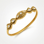 Gold Kundan Leaf Bracelet