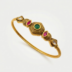 Green Kundan Ruby Bracelet