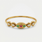 Gold Kundan Ruby Emerald Bracelet
