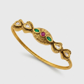 Gold Kundan Ruby Emerald Bracelet