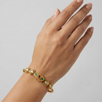 Gold Kundan Ruby Emerald Bracelet