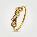 Gold Kundan Ruby Stone Bracelet