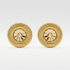 Gold Floral Stud Earrings | Anti-tarnish