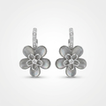 Silver Floral Earrings |Anti-Tarnish