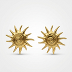 Sun Spiral Stud Earrings | Anti-tarnish