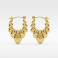 Gold Sculpted Hoop Earrings | Anti-tarnish