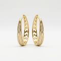 Gold Crystal Hoop Earrings | Anti-tarnish