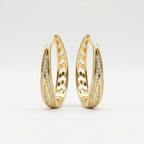 Gold Crystal Hoop Earrings | Anti-tarnish