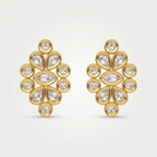 Kundan Floral Stud Earrings