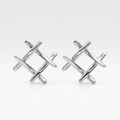 Silver Cross Stud Earrings | Anti-tarnish