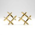 Gold Geometric Stud Earrings | Anti-tarnish