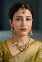 Rajwada Hasli Set with maangtikka