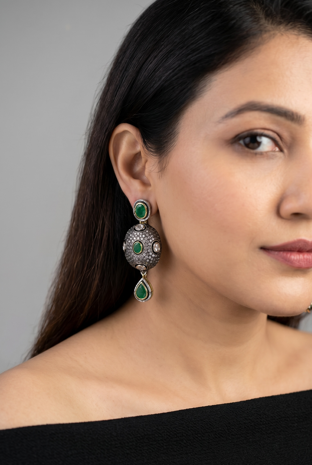 Turtle American Diamond Earrings