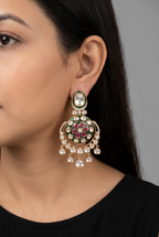 Kundan Noor Chandbali Earrings