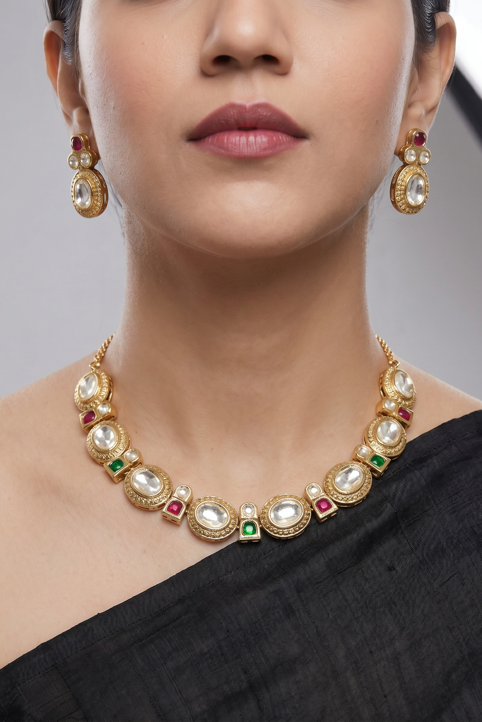 Oval Shaped Moissanite Choker Set