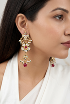 Jhumka style Kundan Earrings
