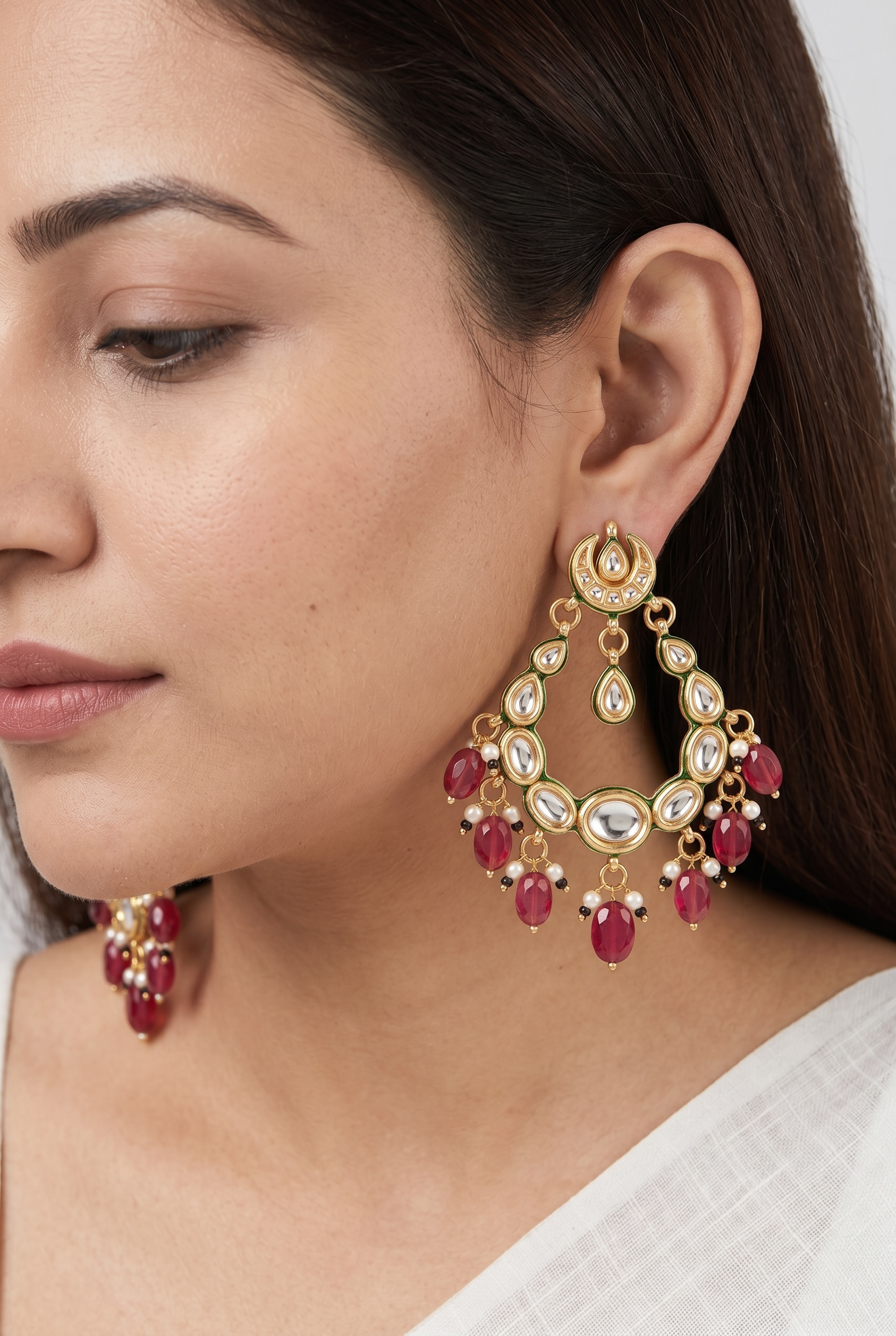Chandbali Kundan Earrings