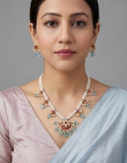 Neelkamal Pearl Kundan Set