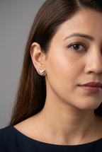 Amour Spark Heart Stud Earrings | Anti-Tarnish