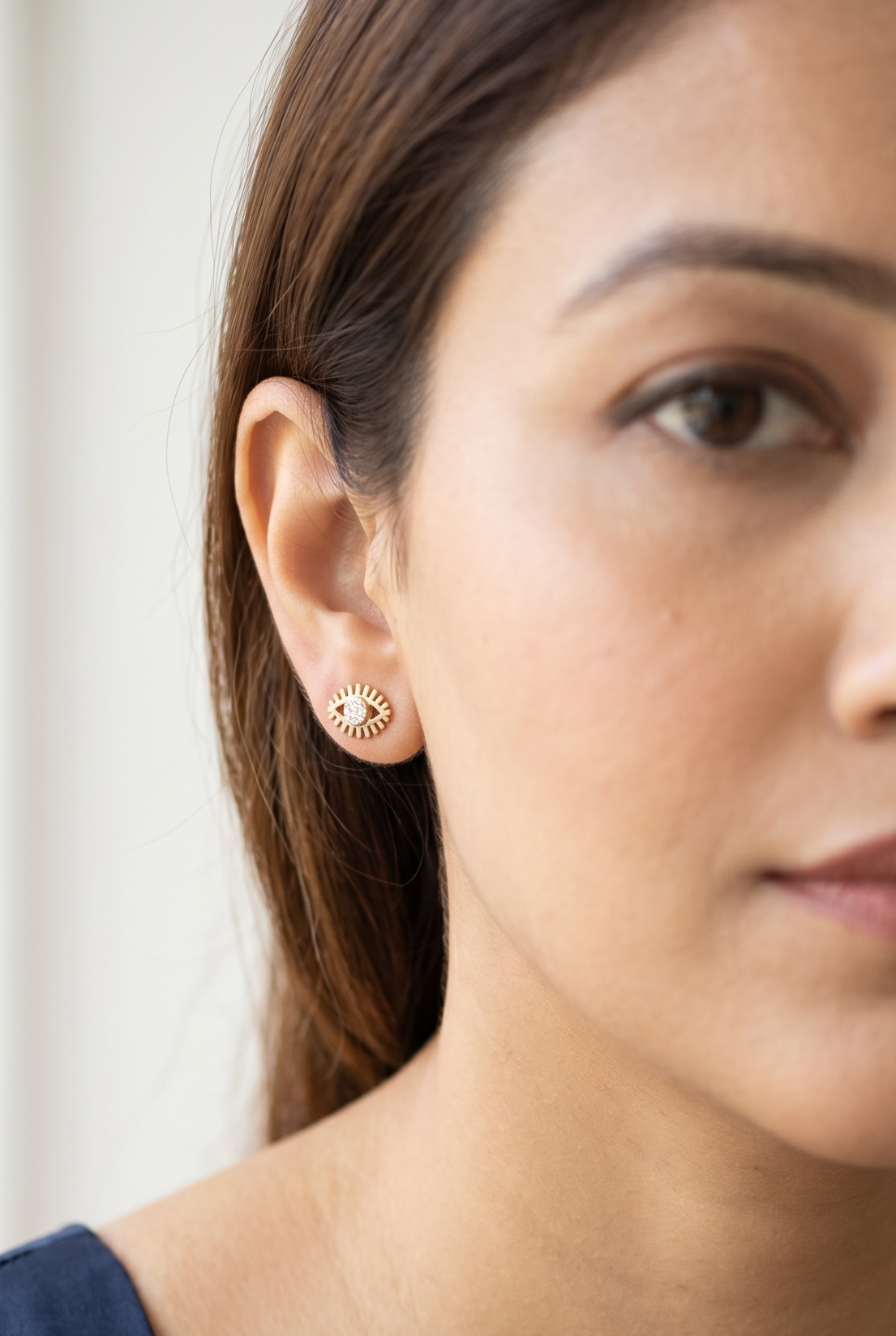 Celestial Evil Eye Stud Earrings | Anti-tarnish