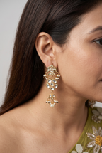 Noor Kundan Pearl Drop Earrings