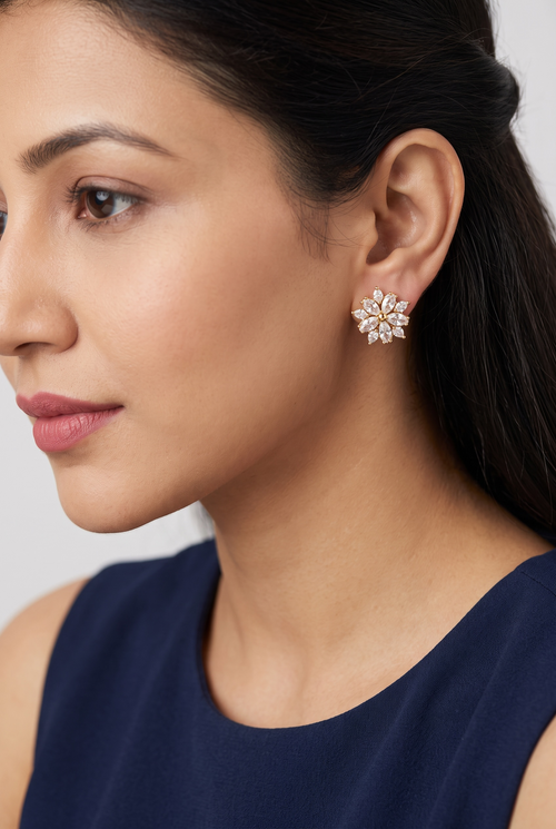 Aurelia Bloom Stud Earring | Anti-tarnish