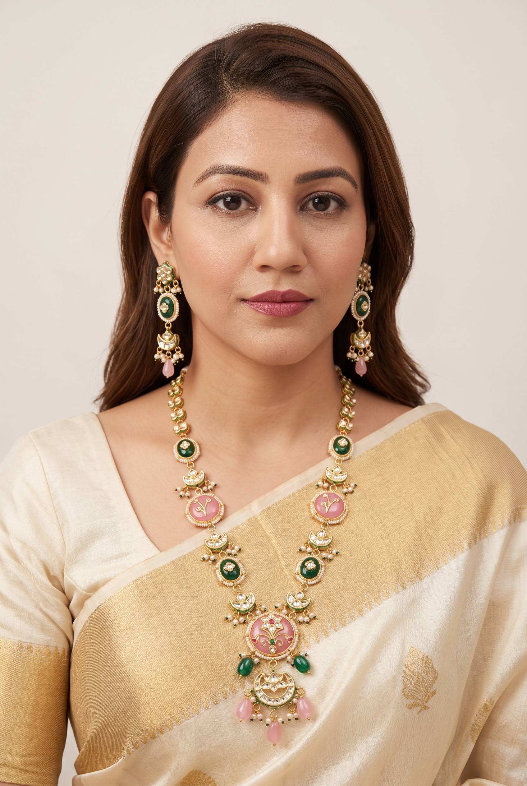 Gul-Panna Meenakari Set