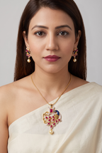 Mayura Ruby Pendant Set
