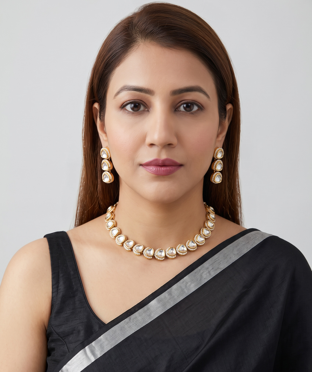 Pear Cut Moissanite Necklace Set
