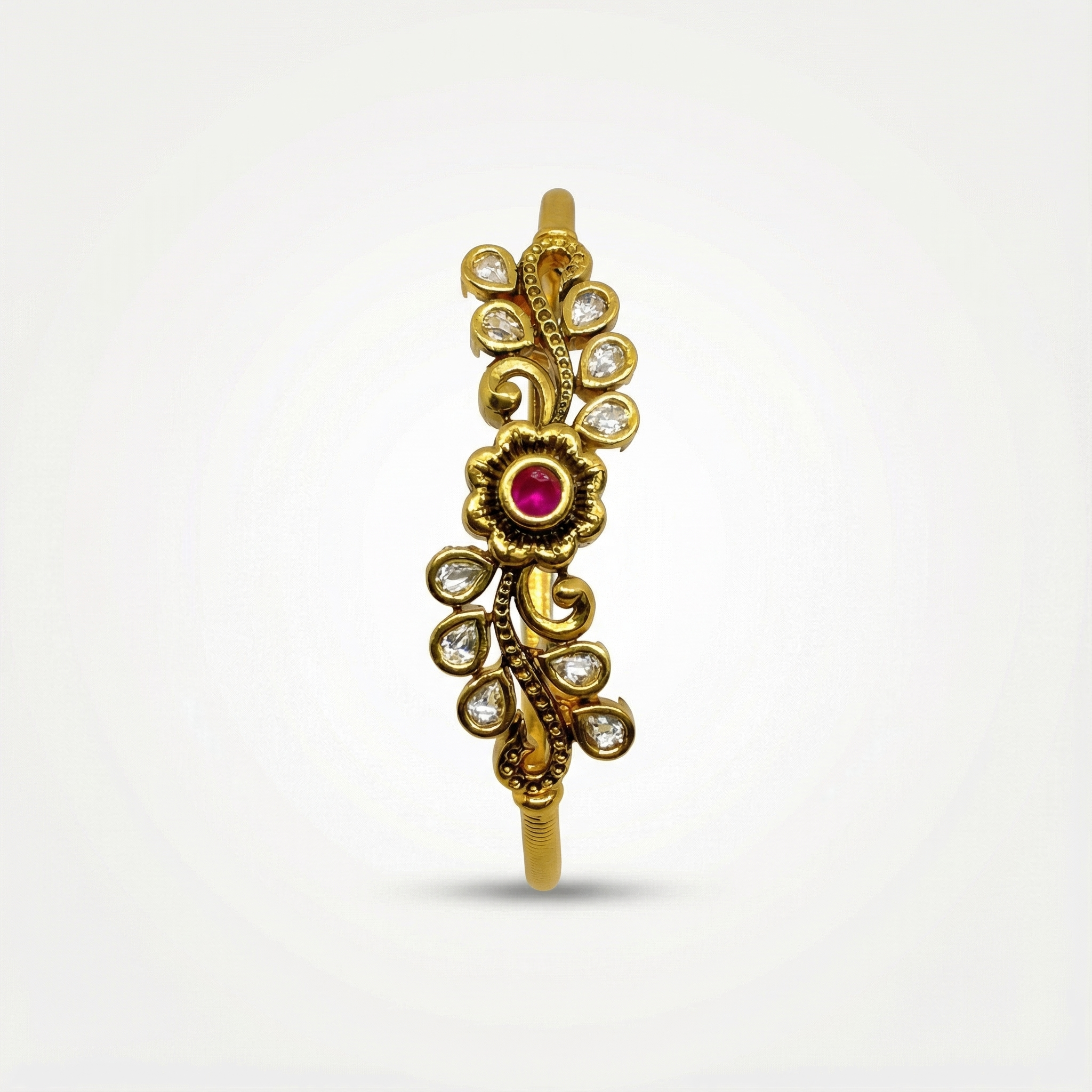 Ruby red center stone bracelet