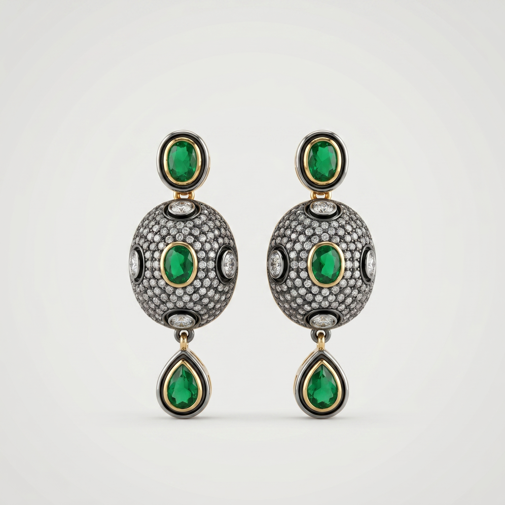 Turtle American Diamond Earrings