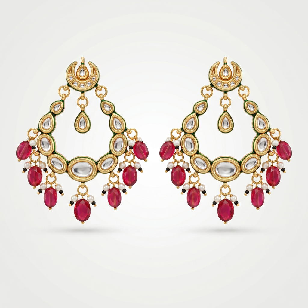 Chandbali Kundan Earrings