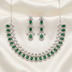 Emerald Green American Diamond Set