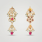 Jhumka style Kundan Earrings