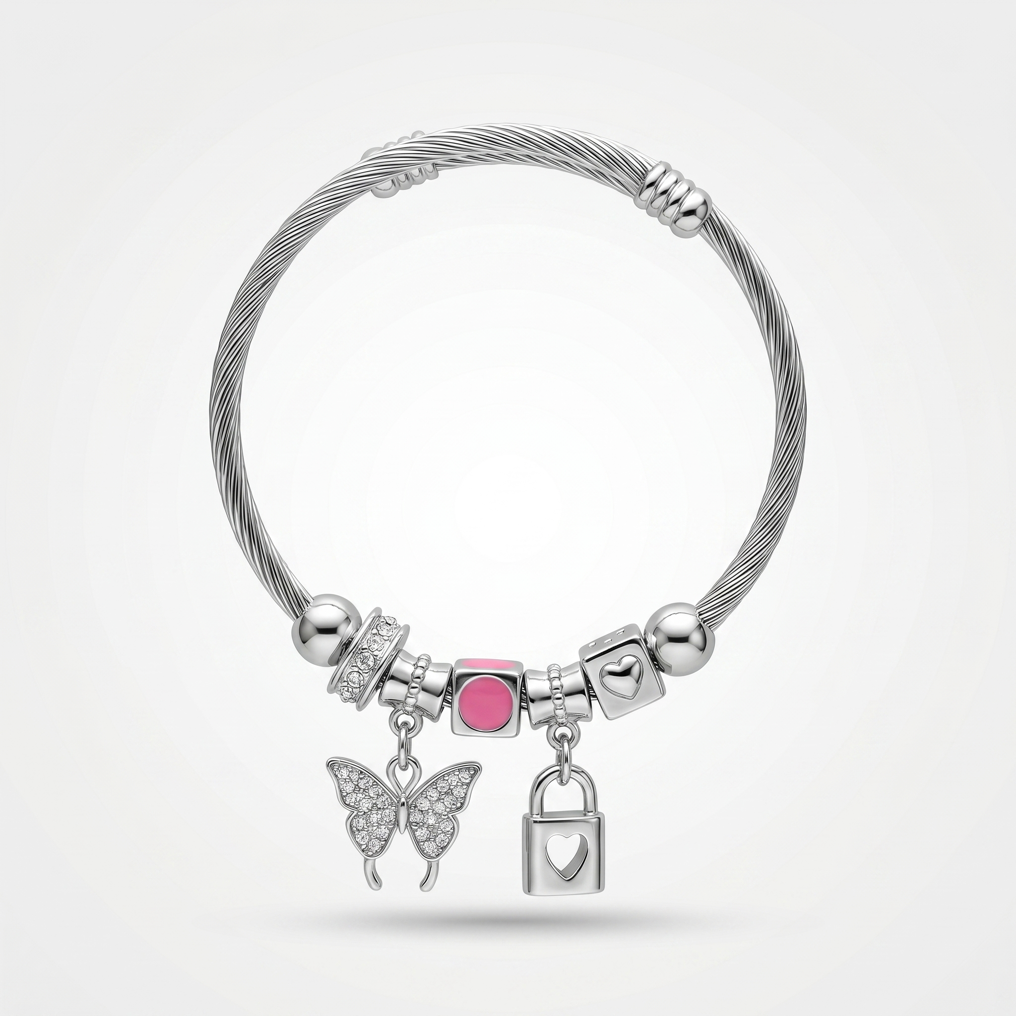 Silver Tone Charm bracelet