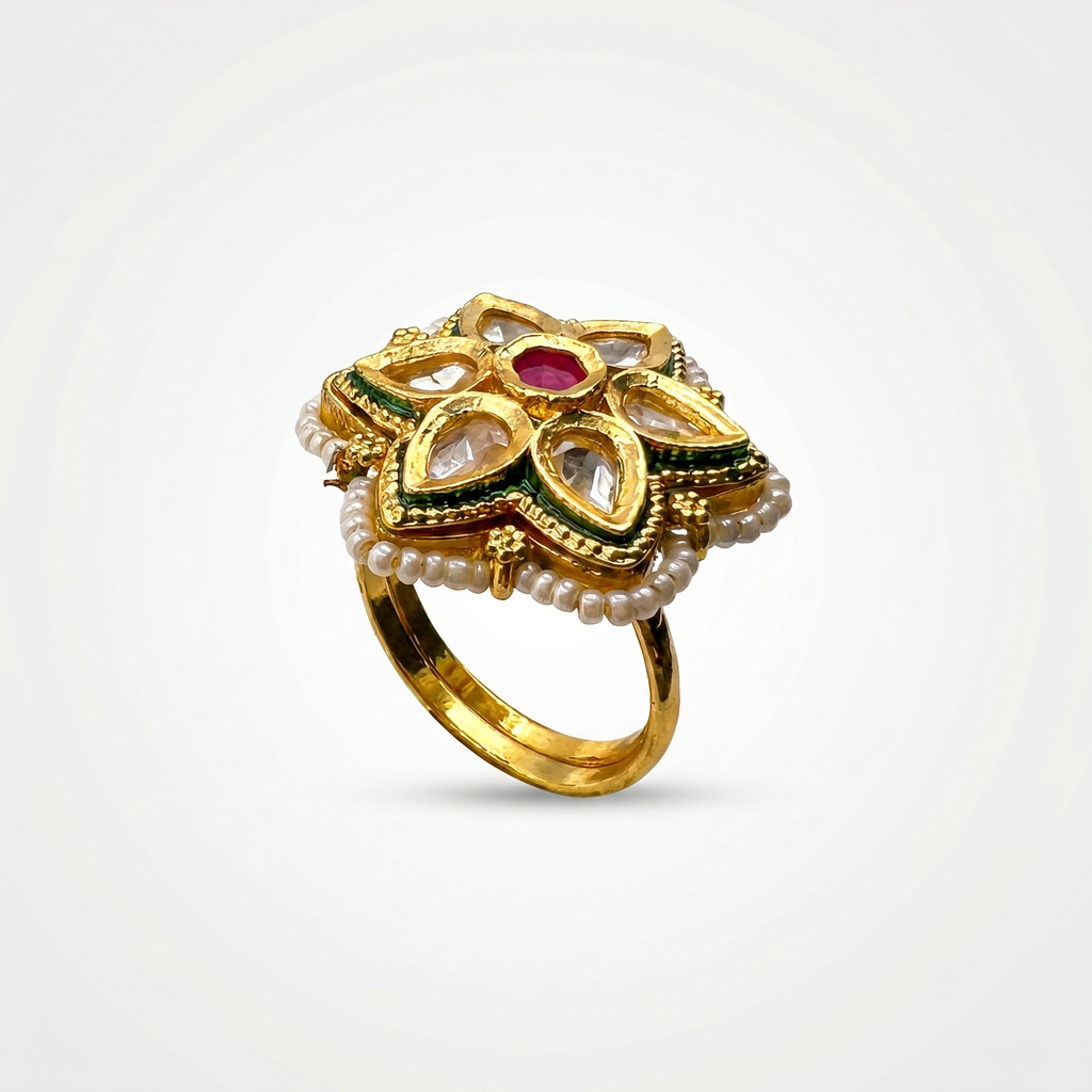 Ruby Noor Floral Ring