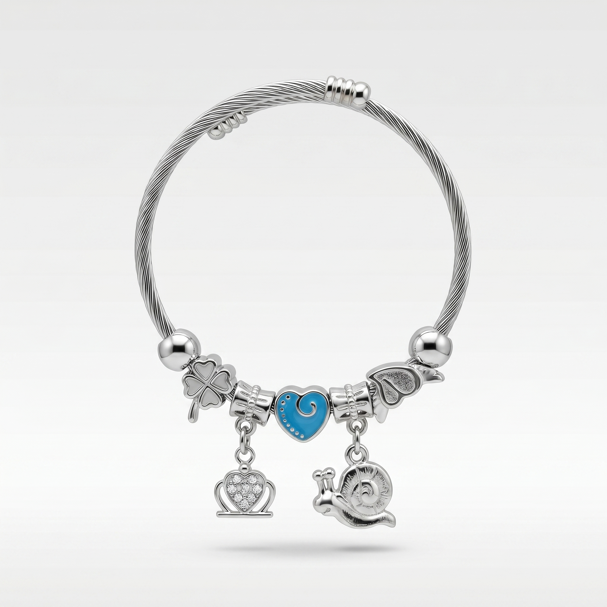 Silver Tone Charm bracelet