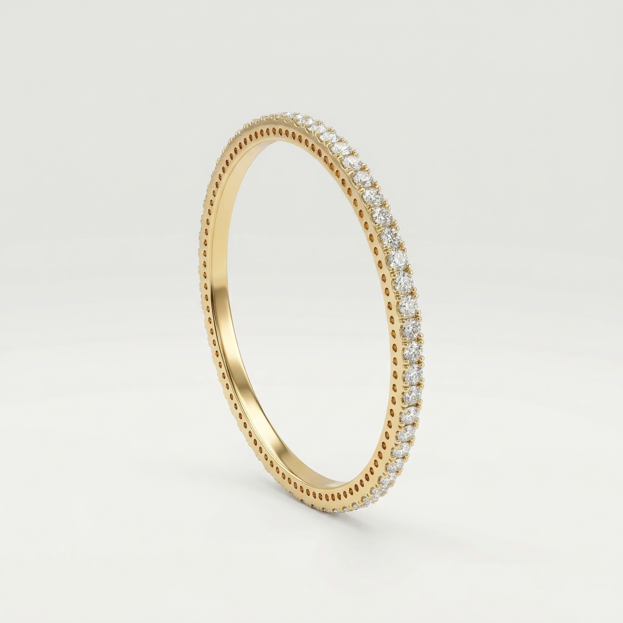 American Diamond Zirconia Studded Golden Bangles Set Of 4