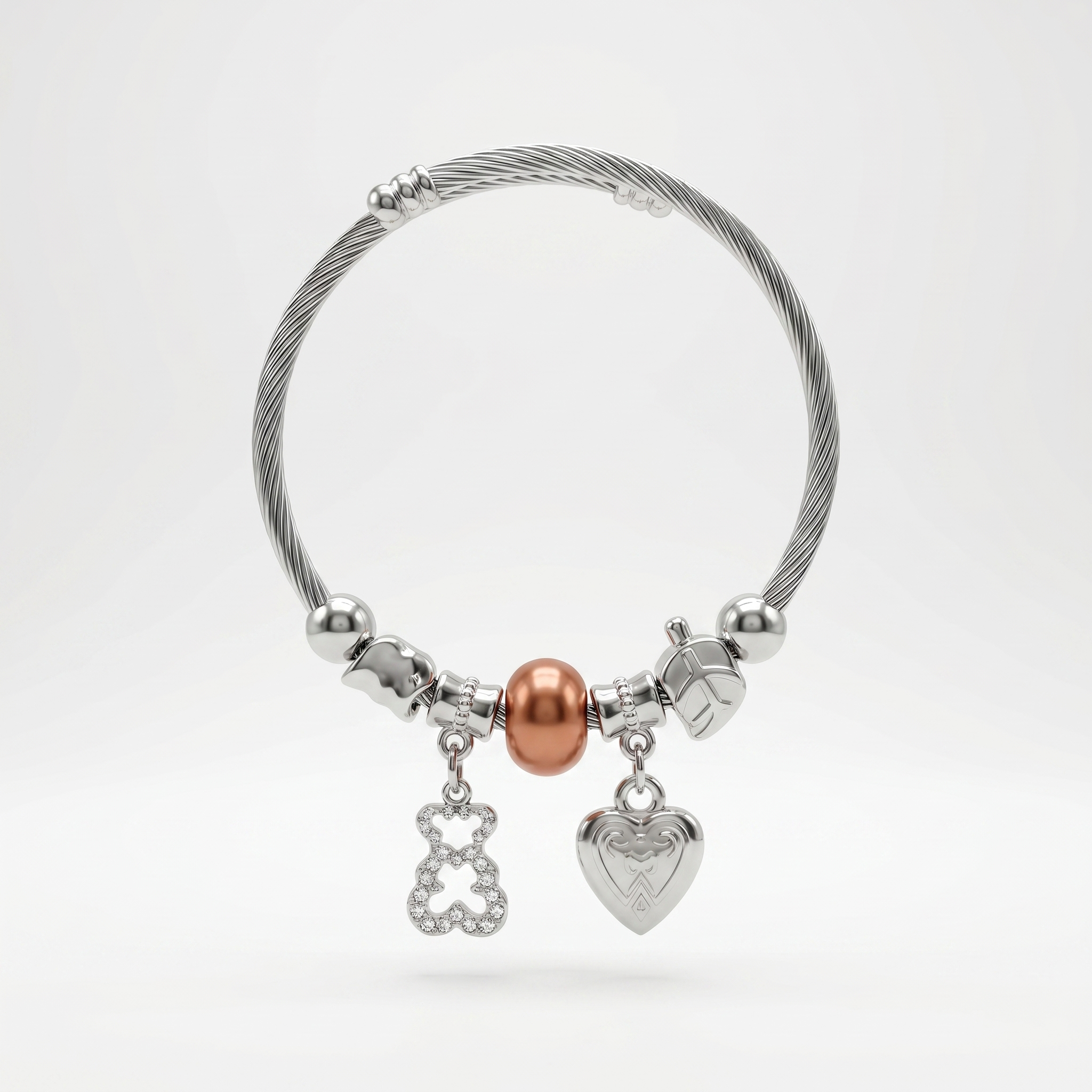 Silver Tone Charm bracelet