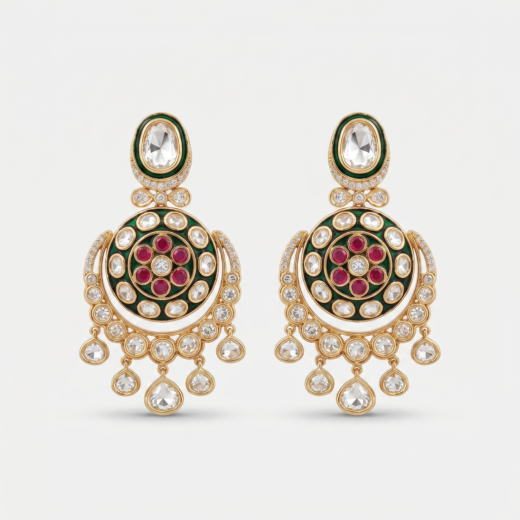 Kundan Noor Chandbali Earrings