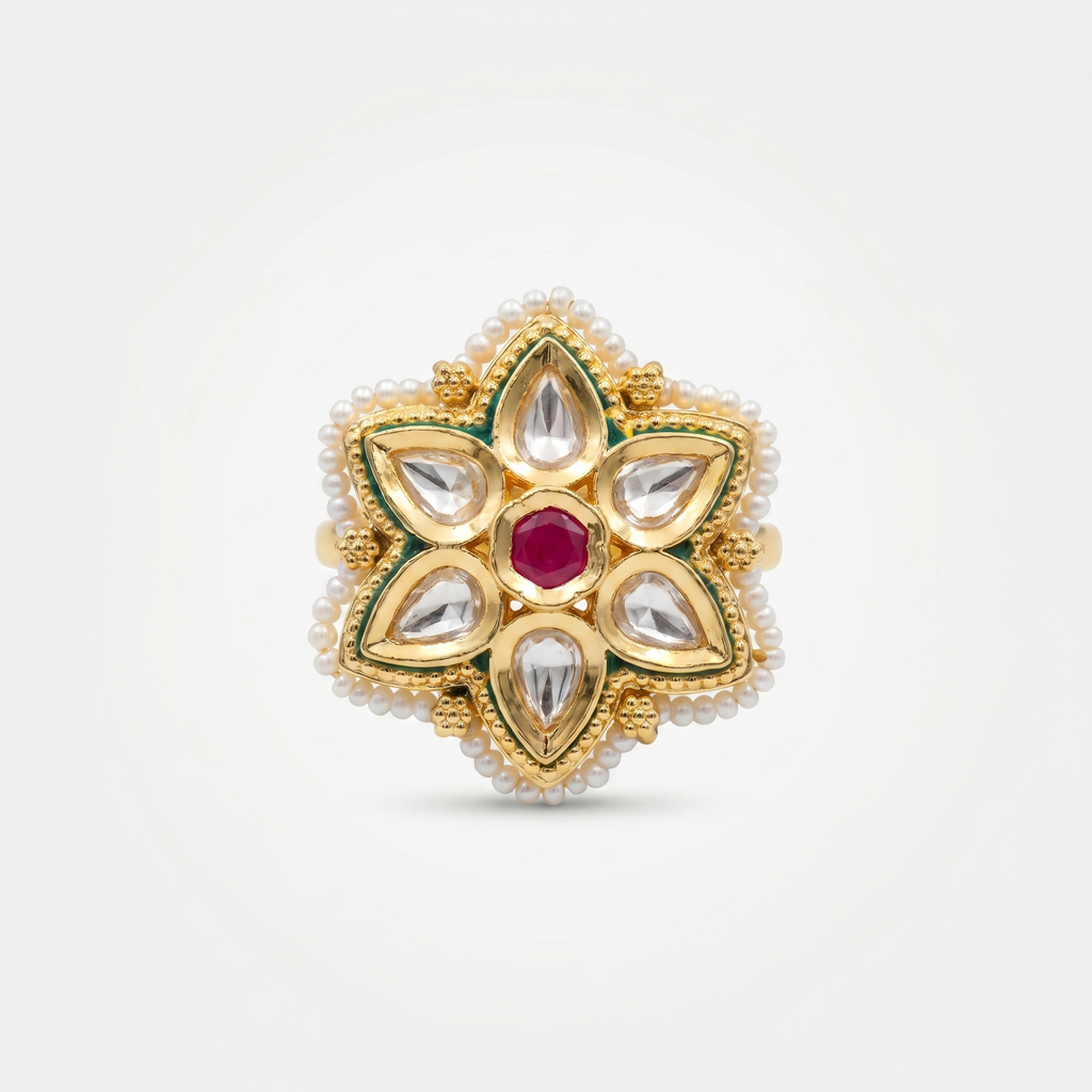 Ruby Noor Floral Ring