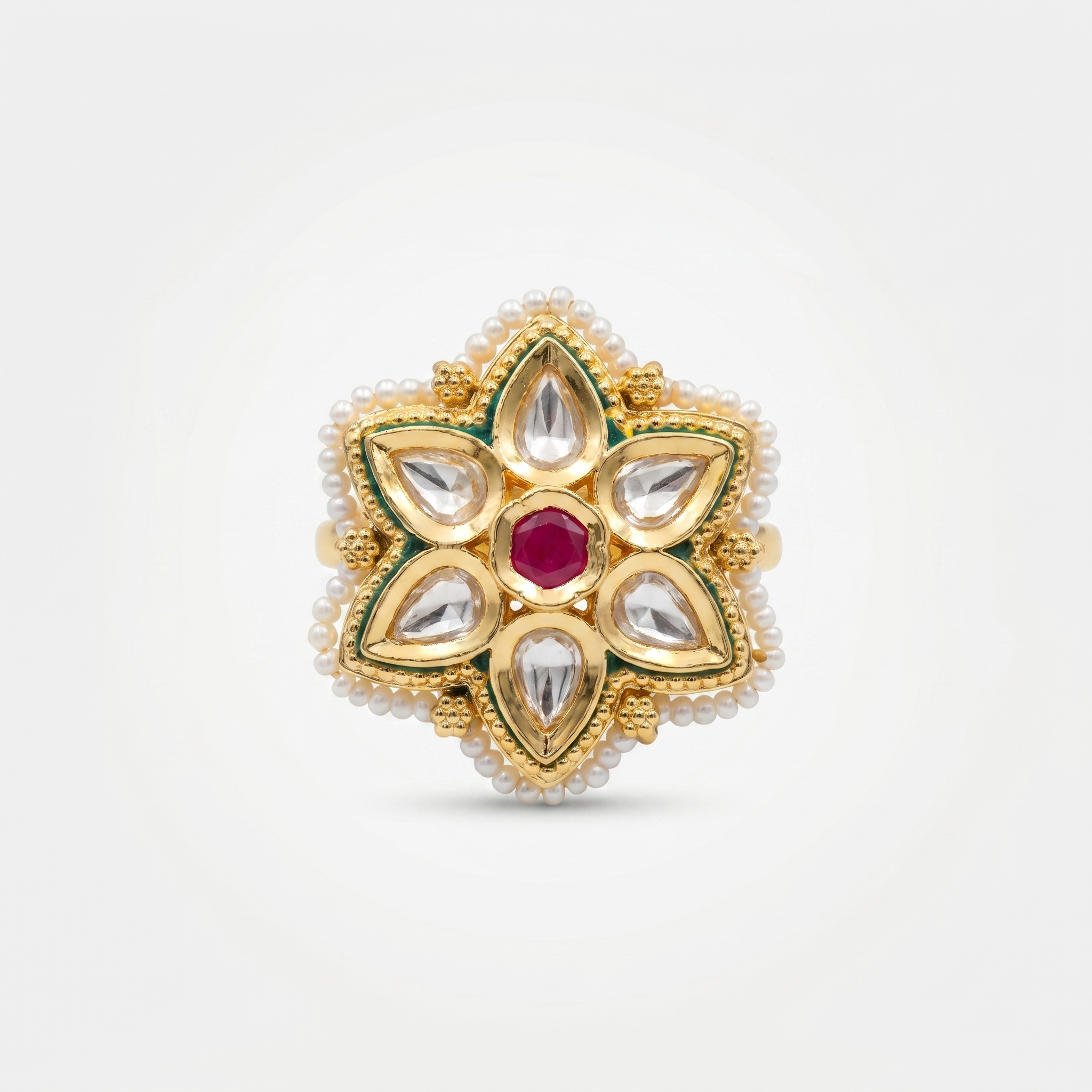 Ruby Noor Floral Ring