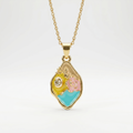 Floral enamel pendant set | Anti-tarnish