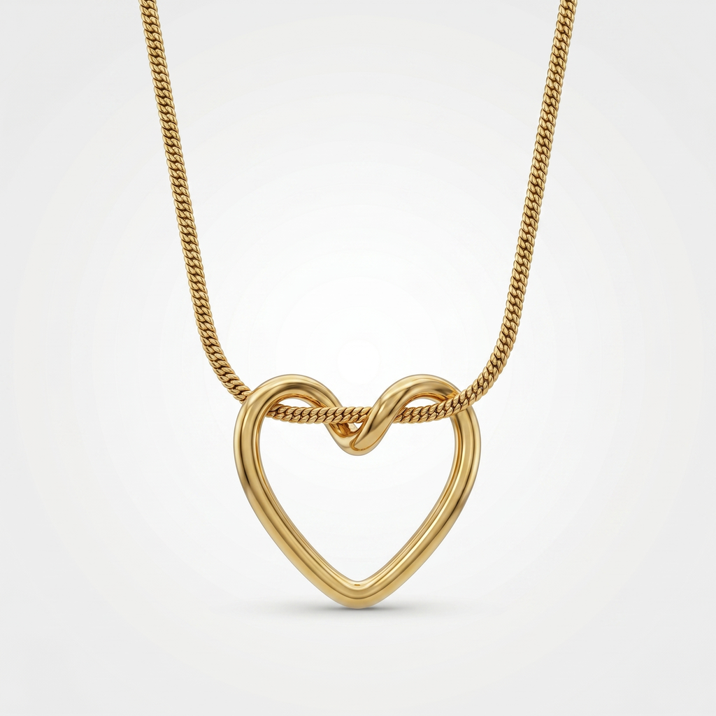 Amour Knot Heart Pendant | Anti-tarnish