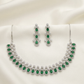 Emerald Green American Diamond Set