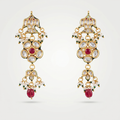 Jhumka style Kundan Earrings